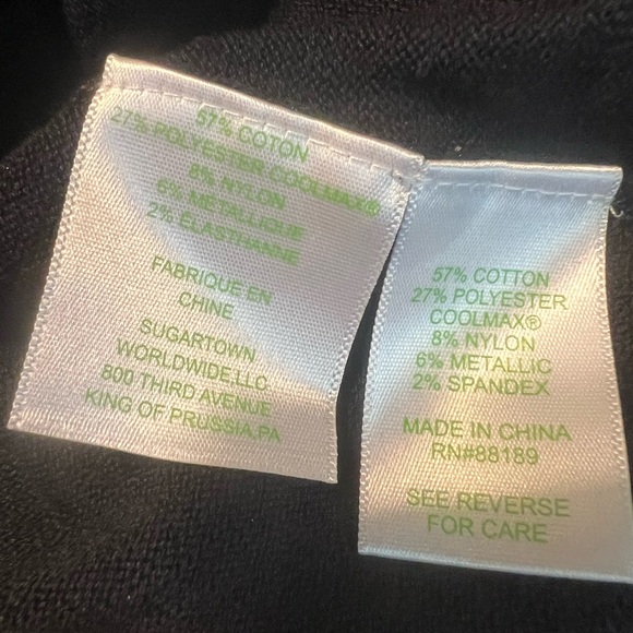 NWT Lilly Pulitzer Burke Sweater Cold Shoulder Ruffle Onyx Metallic Black - Picture 9 of 9